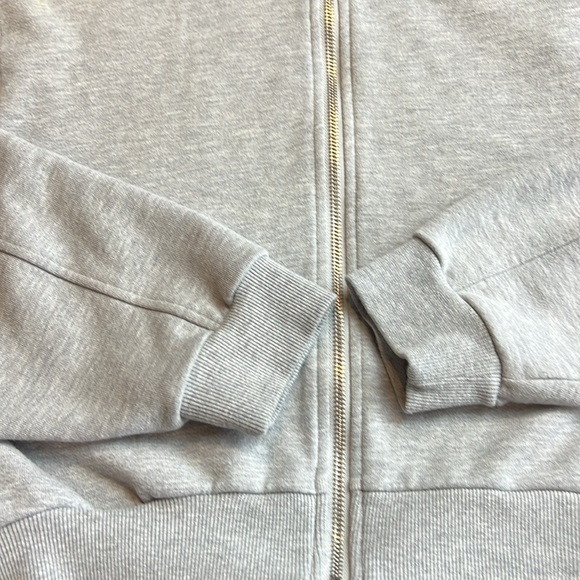 ALO YOGA Sweet Escape Zip Up Cropped Hoodie Grey SZ L - Picture 12 of 12